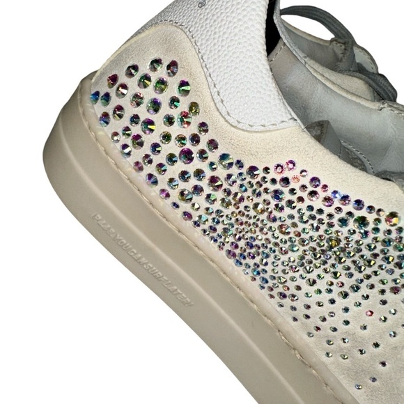 P448 Thea‎ Platform Sneaker White w/ Iridescent Crystals EU Size 36 USA 5.5 5 - Picture 8 of 13